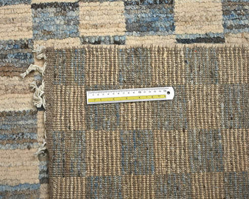 16 Feet Moroccan Multicolor Hand Woven Wool Runner Rug